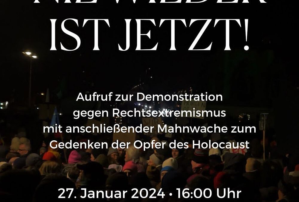 Aufruf zur Demonstration gegen Rechtsextremismus