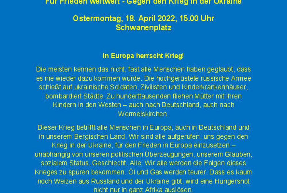 Wermelskirchener Ostermarsch 2022