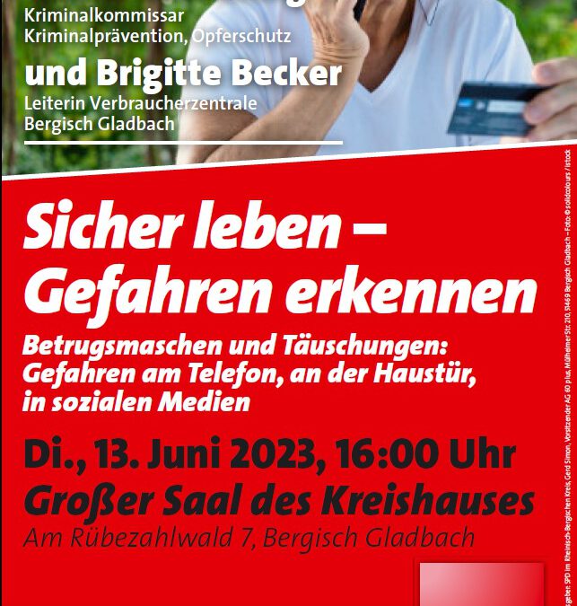 Veranstaltung Sicher Leben am 13.06.2023