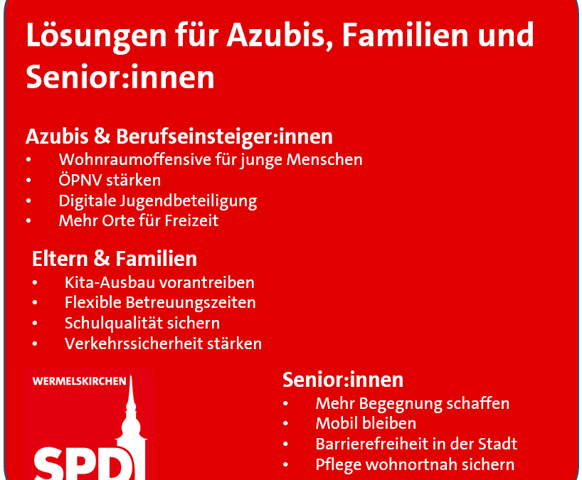 Gemeinsam für eine Stadt mit Zukunft – Perspektiven für Junge Menschen, Familien und Senior:innen